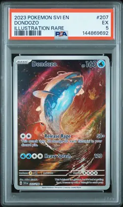 144869692 Dondozo 2023 Pokemon Scarlet & Violet #207 PSA 5 - Image 1