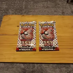 Pokemon Scarlet & Violet 151 Booster Packs Lot of 2 English Mew 10 Cards Each - Image 1