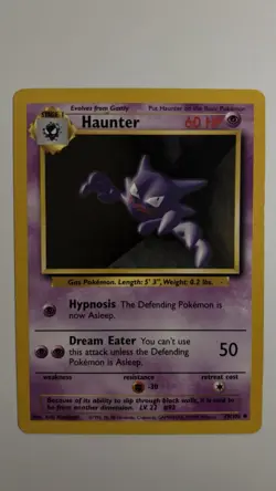 Pokemon TCG Haunter Base Set 29/102 Unlimited Non-Holo Regular LP - Image 1