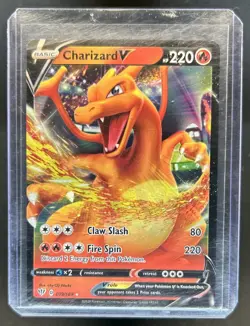 2020 Pokemon SWSH Darkness Ablaze Charizard V #019/189 - Image 1