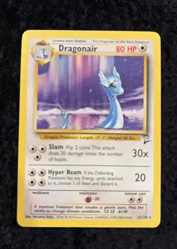 Pokemon Dragonair 22/130 Rare Non-Holo Card 1999 Base Set 2 NM - Image 1