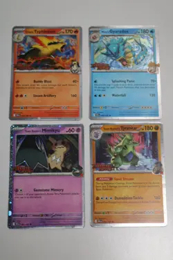 Pokemon TCG Destined Rivals Build And Battle Stamped Promos Set Of 4 Mimikyu LP+ - Image 1