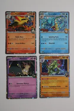 Pokemon TCG Destined Rivals Build And Battle Stamped Promos Set Of 4 Mimikyu LP+ - Image 2