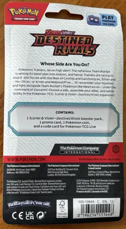 POKEMON TCG SCARLET & VIOLET DESTINED RIVALS BOOSTER PACK, EEVEE PROMO CARD - Image 2