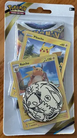 POKEMON TCG SWORD & SHIELD BRILLIANT STARS BOOSTER PACK, PIKACHU & RAICHU CARDS - Image 1