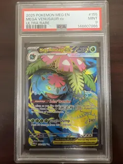 2025 POKEMON MEG EN-MEGA EVOLUTION ULTRA RARE #155 MEGA VENUSAUR EX PSA 9 - Image 1