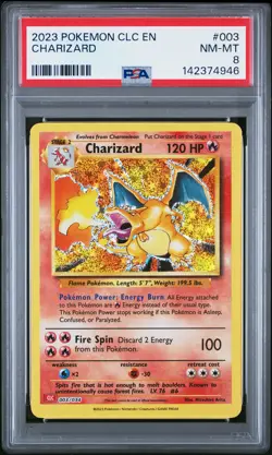 2023 POKEMON CHARIZARD & HO-OH EX DECK #003 CHARIZARD PSA 8 - Image 1