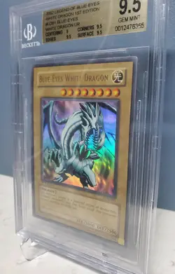 BGS 9.5 - Blue-Eyes White Dragon LOB-001 1st Edition Yugioh Gem Mint - Image 2