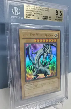 BGS 9.5 - Blue-Eyes White Dragon LOB-001 1st Edition Yugioh Gem Mint - Image 3