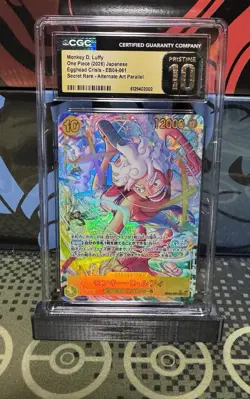 ONE PIECE JAPN EB04 EGGHEAD CRISIS ALT ART #061 MONKEY D. LUFFY CGC Pristine 10 - Image 1