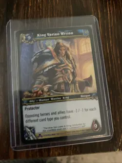 World of Warcraft TCG Foil Promo Scourgewar King Varian Wrynn - Image 1