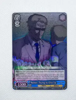 Weiss Schwarz Attack on Titan - Reiner: Trying to Give Up - AOT/SX04-070S SR - Image 1