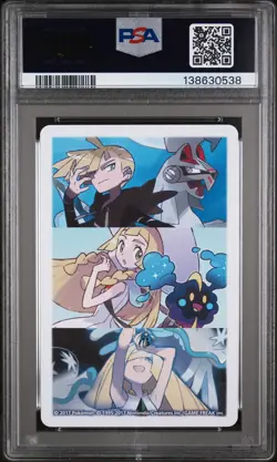 2017 POKEMON PLAYING CARDS LILLIE GLADION & LUSAMINE KING OF HEARTS PSA 10 - Image 2