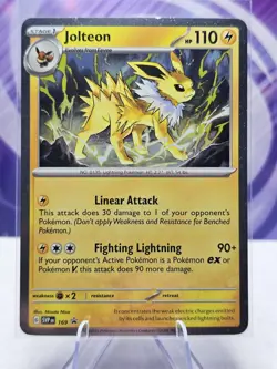 Pokemon TCG Jolteon Sv: Scarlet & Violet Promo 169 Cosmos Holo Rare Card - Image 1