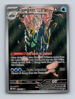 Clawitzer 141 2025 Pokemon Mega Evolution Full Art Illustration Rare Card NM+ - Image 1