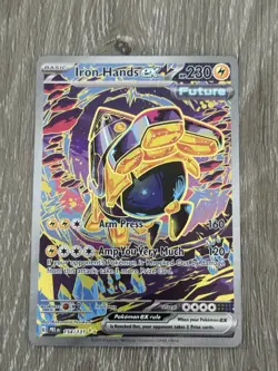 Iron Hands EX Sir 154/131 Prismatic Evolutions Pokemon TCG Card Near Mint - Image 1
