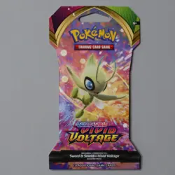 Pokemon Trading Cards Sword & Shield Vivid Voltage Sleeved Booster Pack Celebi - Image 1