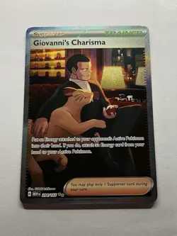 Pokemon TCG Scarlet & Violet 151 Giovanni's Charisma Card #204/165 - Image 1