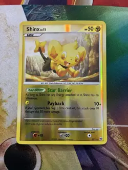 Vintage Pokemon Card Reverse Holo Fire Shiny Shinx - Image 1