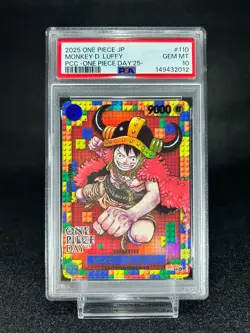 PSA 10 Luffy P-110 ONE PIECE DAY 25 Premium Card Collection Japanese - Image 1
