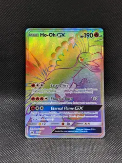 HO-OH GX SM80 Shining Legends Promo Full Art Pokemon Card Near Mint REGULAR - Image 1