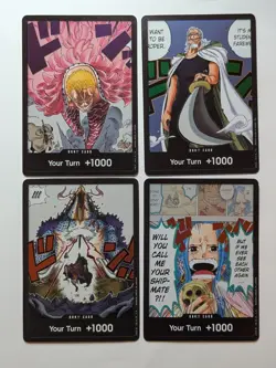 4 x Don Card Holo Foil Vivi Doflamingo Rayleigh Kaido One Piece TCG Card Game NM - Image 1