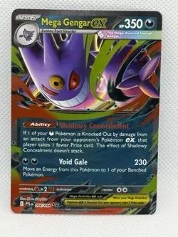 Pokemon Mega Gengar EX Me02: Phantasmal Flames Holo Card 056/094 350 HP - Image 1