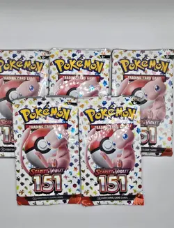 5 packs Pokemon TCG Scarlet & Violet 151 Booster Pack English 10 Cards Each 🔥 - Image 1