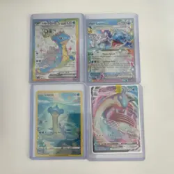 Pokemon Lapras Basic VMAX EX Lot - 4 Holo Secret Rare Cards English Standard - Image 1