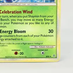 Shaymin 8/95 Holo Rare HGSS Unleashed Pokemon Card 2010 LP - Image 5