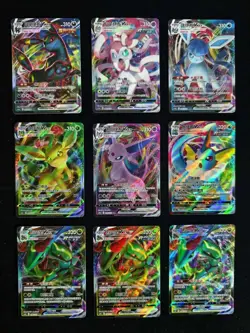 lot 9 Umbreon Leafeon Sylveon Rayquaza RRR VMAX Chinese Pokemon Cards NE40 - Image 1