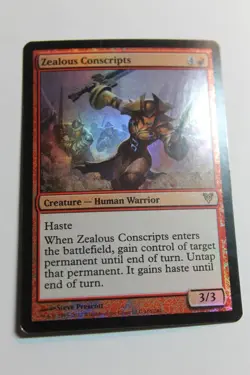 MTG Zealous Conscripts x1-Foil -Avacyn Restored-Lightly Played - Image 1