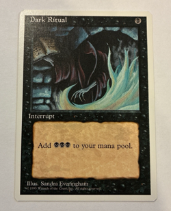 Dark Ritual Fourth Edition (4ED) Magic the Gathering 1995 Common NM - Image 1