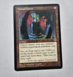 UNPLAYED Mtg Cursed Totem Mirage NM Magic EDH CUBE VINTAGE - Image 1
