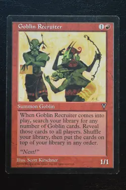 Magic The Gathering MTG GOBLIN RECRUITER Visions MP Moderately Played - Image 1