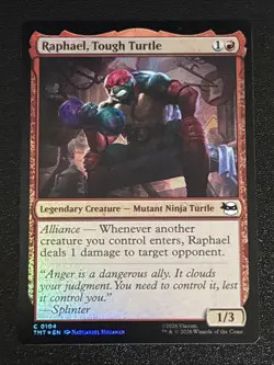 MTG Teenage Mutant Ninja Turtles Raphael, Tough Turtle Foil 0104 NM - Image 1
