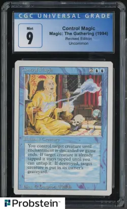 1994 MTG Magic The Gathering Revised Edition Control Magic CGC 9 MINT - Image 1
