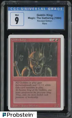 1994 MTG Magic The Gathering Revised Edition Goblin King CGC 9 MINT - Image 1