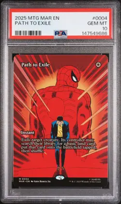 2025 MTG MARVEL'S SPIDER-MAN: SOURCE MAT #0004 PATH TO EXILE PSA 10 - Image 1