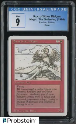 1994 MTG Magic The Gathering Revised Edition Roc of Kher Ridges CGC 9 MINT - Image 1