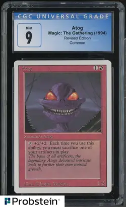 1994 MTG Magic The Gathering Revised Edition Atog CGC 9 MINT - Image 1