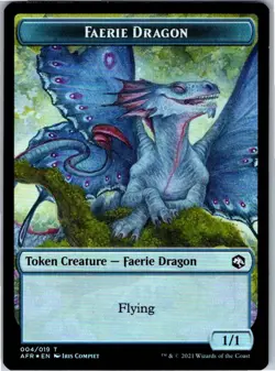 Treasure // Faerie Dragon Double-Sided Token T Foil Adventures in the Forgotten - Image 2