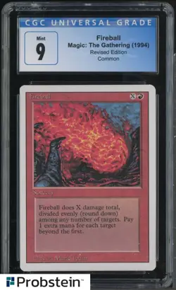 1994 MTG Magic The Gathering Revised Edition Fireball CGC 9 MINT - Image 1