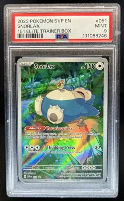 2023-25 Pokemon SV Black Star Promos - SVP EN Snorlax #051 PSA 9 - Image 1