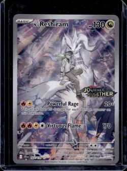 2025 Pokemon Journey Together N's Reshiram Promo Cards #167/159 - Image 1