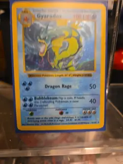 Gyarados 6/102 (Shadowless) - Base Set - Pokemon TCG - Holo Rare - HP/DMG - Image 2