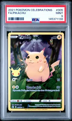 2021 POKEMON CELEBRATIONS #005 FULL ART/PIKACHU PSA 9 - Image 1