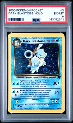 2000 POKEMON ROCKET #3 DARK BLASTOISE-HOLO PSA 6 - Image 1