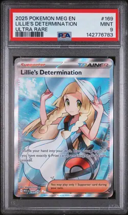 2025 POKEMON MEG EN-MEGA EVOLUTION ULTRA RARE #169 LILLIE'S DETERMINATION PSA 9 - Image 1