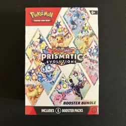 Pokemon TCG Scarlet & Violet Prismatic Evolutions 6 Pack Booster Bundle SEALED! - Image 1